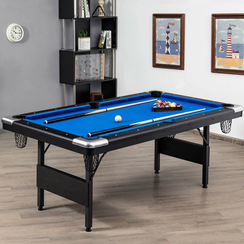 Costway Billiard Pool Table Foldable 6ft with Complete Set of Balls New