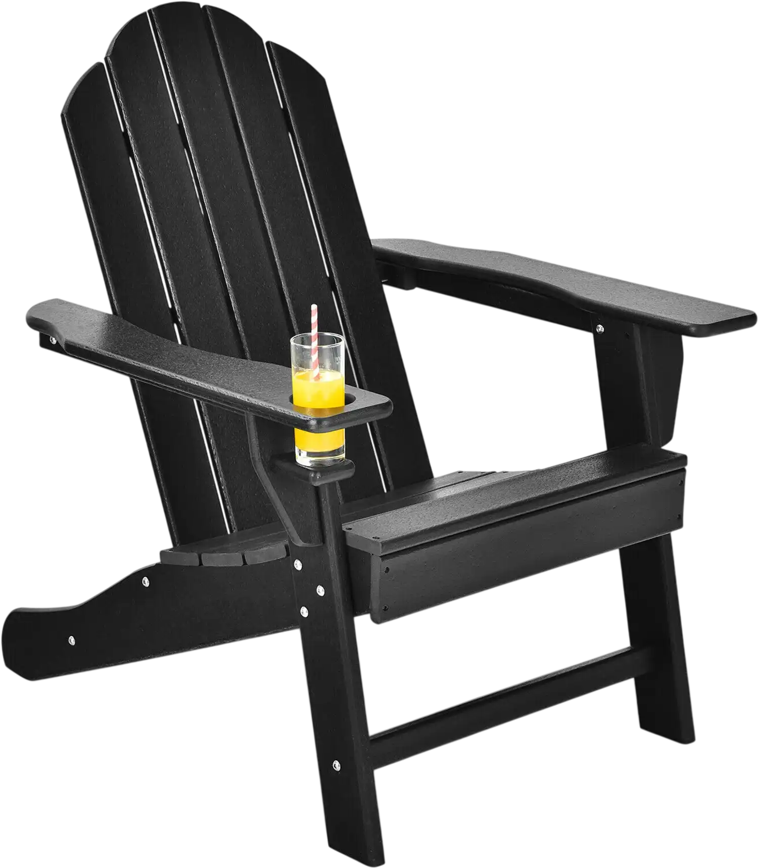 Costway Outdoor Adirondack Chair Built-In Cup Holder 15062839 New
