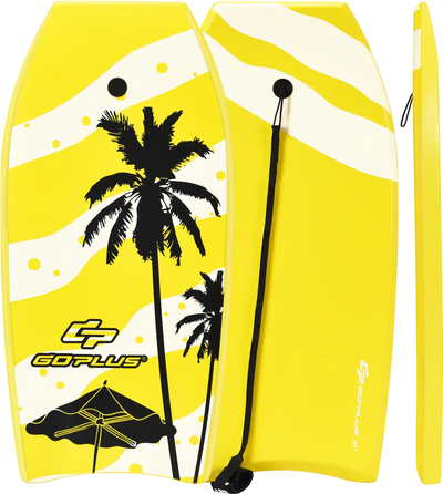 Costway Lightweight Bodyboard Surfing w/ Wrist Leash 86325041 New