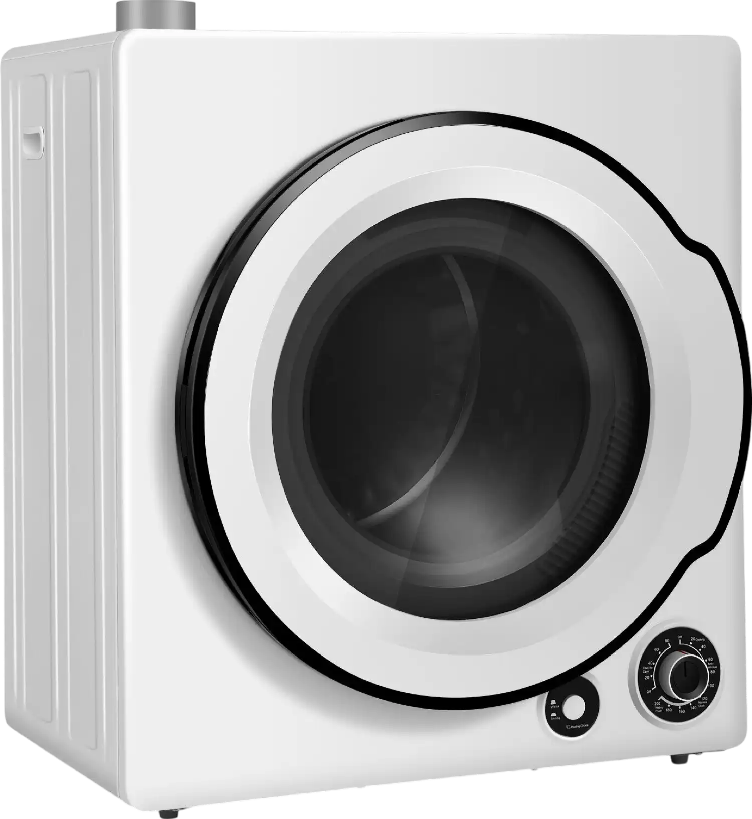 Costway Compact Laundry Dryer 2.5 Cu. Ft with Stainless Steel Drum 1350W New