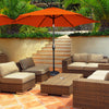 10 Feet Outdoor Patio Umbrella with Tilt Adjustment and Crank-Orange - Gallery View 1 of 12