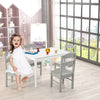 Kids 5 Pieces Table and Chair Set Wooden Children Activity Playroom Furniture Gift-White - Gallery View 1 of 11