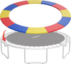 Multicolor trampoline spring cover with high-density PVC and EPE foam for safety, designed for 15 feet trampolines.
