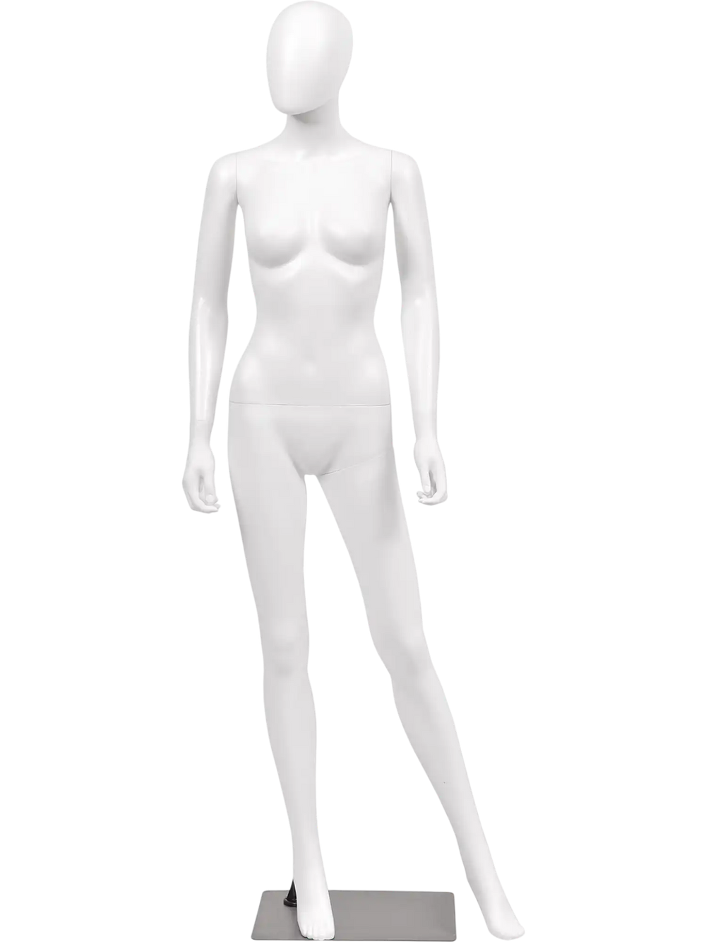 5.8 ft Full Body Female Mannequin Egghead Manikin with Metal Stand