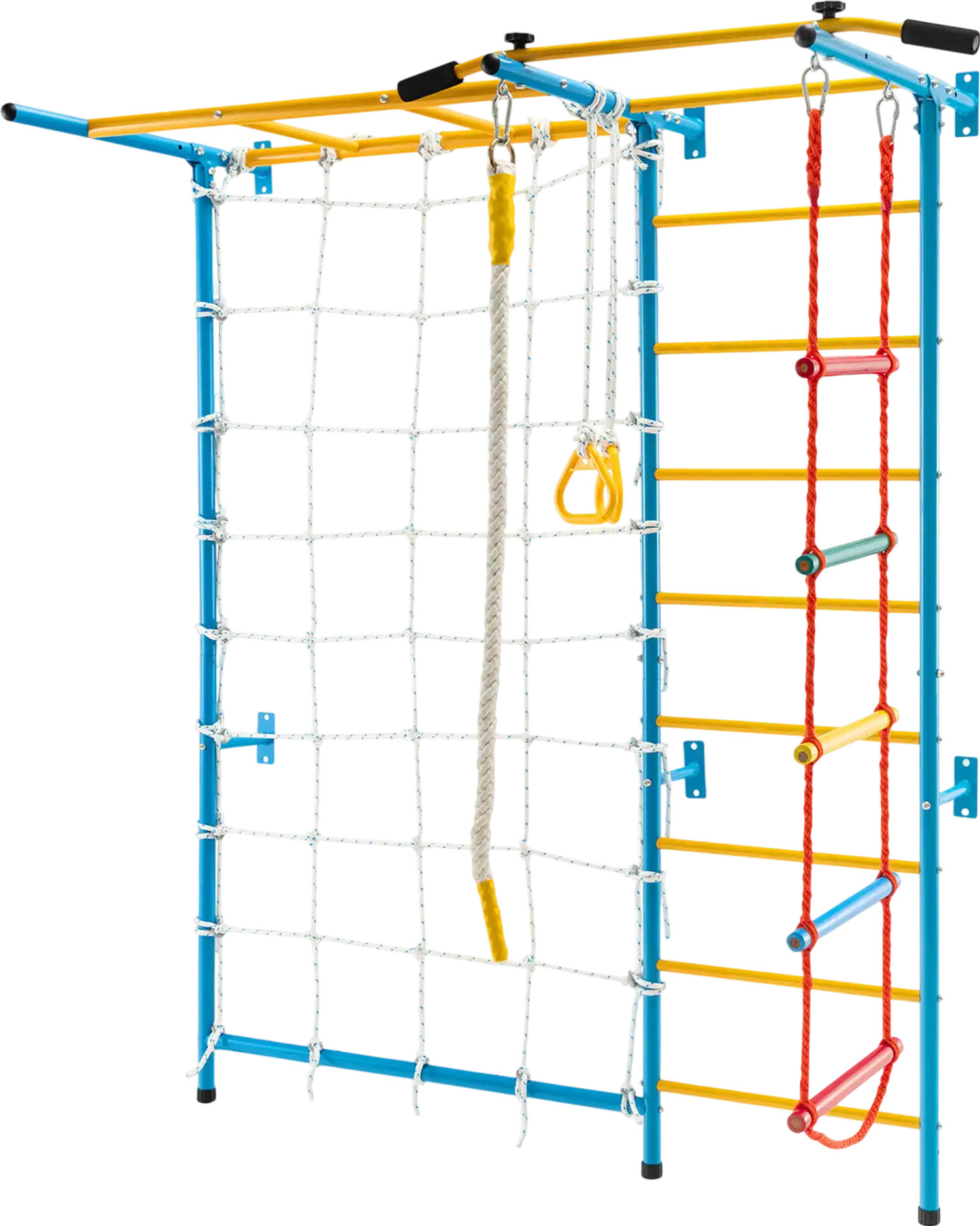 Costway 7-in-1 Kids Indoor Gym Playground Swedish Wall Ladder Slide 04635721 New
