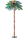 6 Feet Pre-Lit Artificial Tropical Christmas Palm Tree with 210 Multi-Color Lights