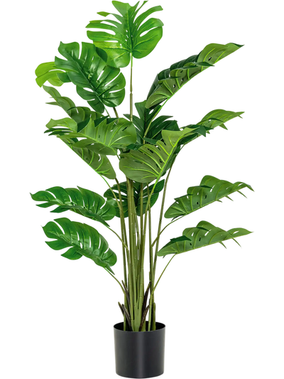 Costway 5' Artificial Monstera Deliciosa Faux Tree Indoor/Outdoor 18397645 New