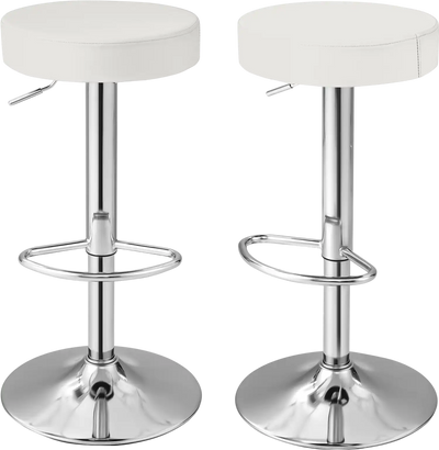 Costway Set of 2 Adjustable Swivel Round Bar Stools Pub Chairs 27430569 New
