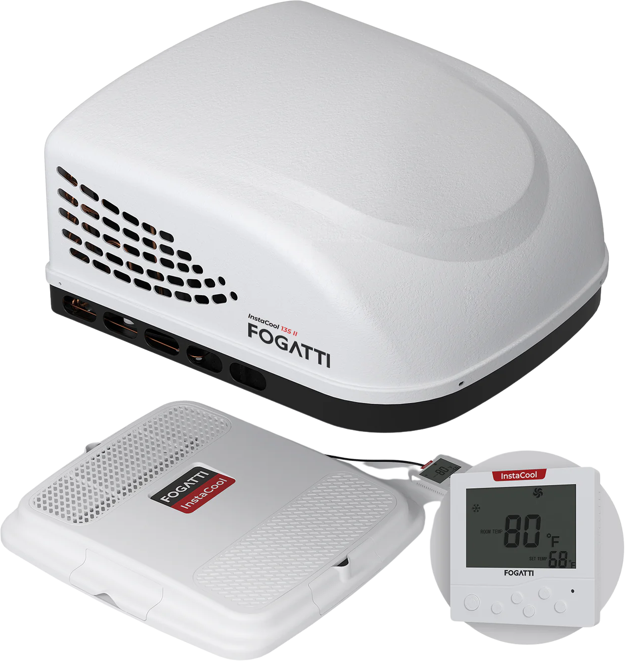 Fogatti InstaCool 135 II RV Rooftop Air Conditioner 13,500 BTU 325 CFM 115V New