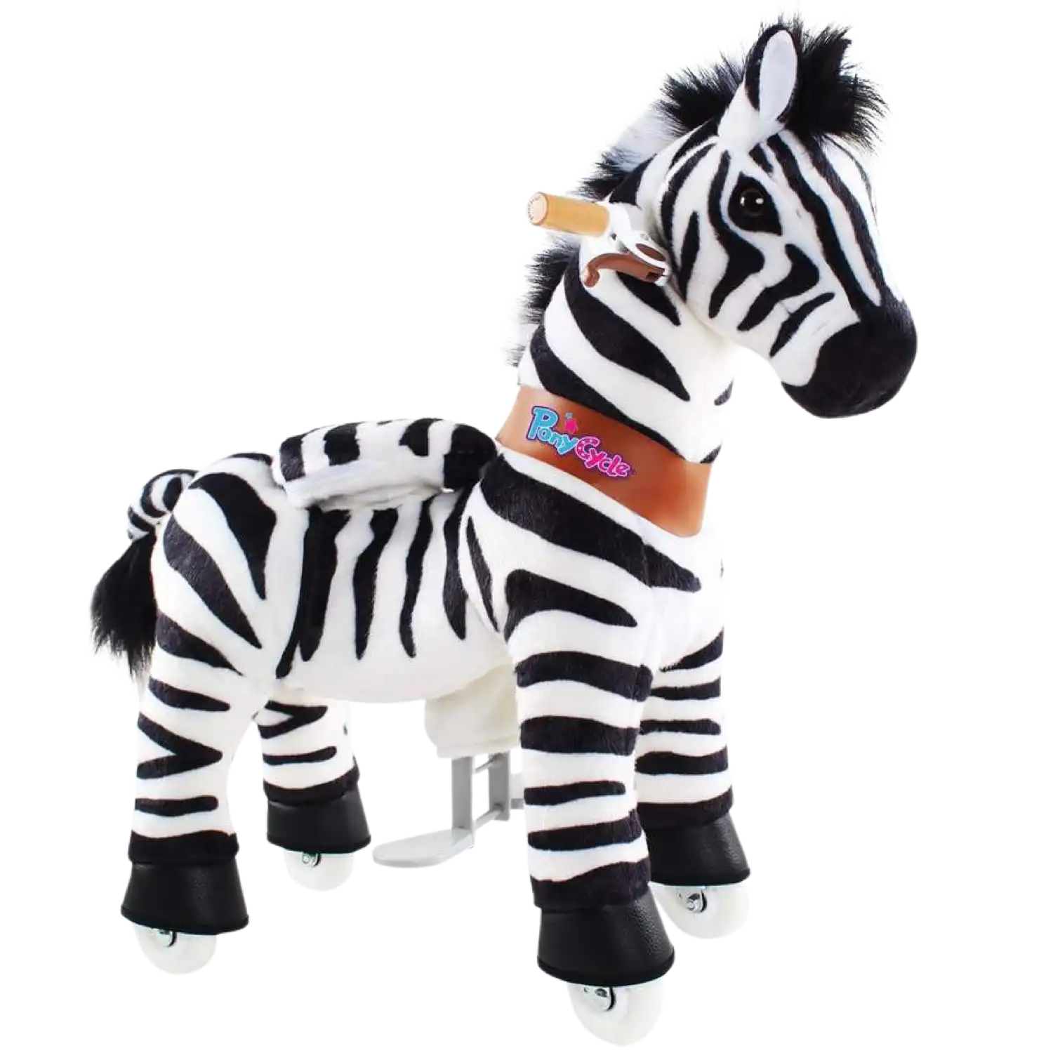 PonyCycle Ux468 Ride On Zebra Black and White Medium New