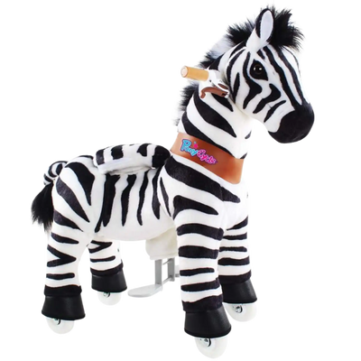 PonyCycle Ux468 Ride On Zebra Black and White Medium New