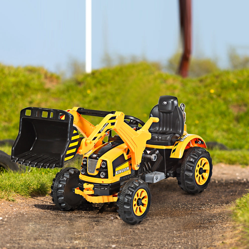 12 V Battery Powered Kids Ride on Dumper Truck-Yellow. - Gallery View 1 of 12