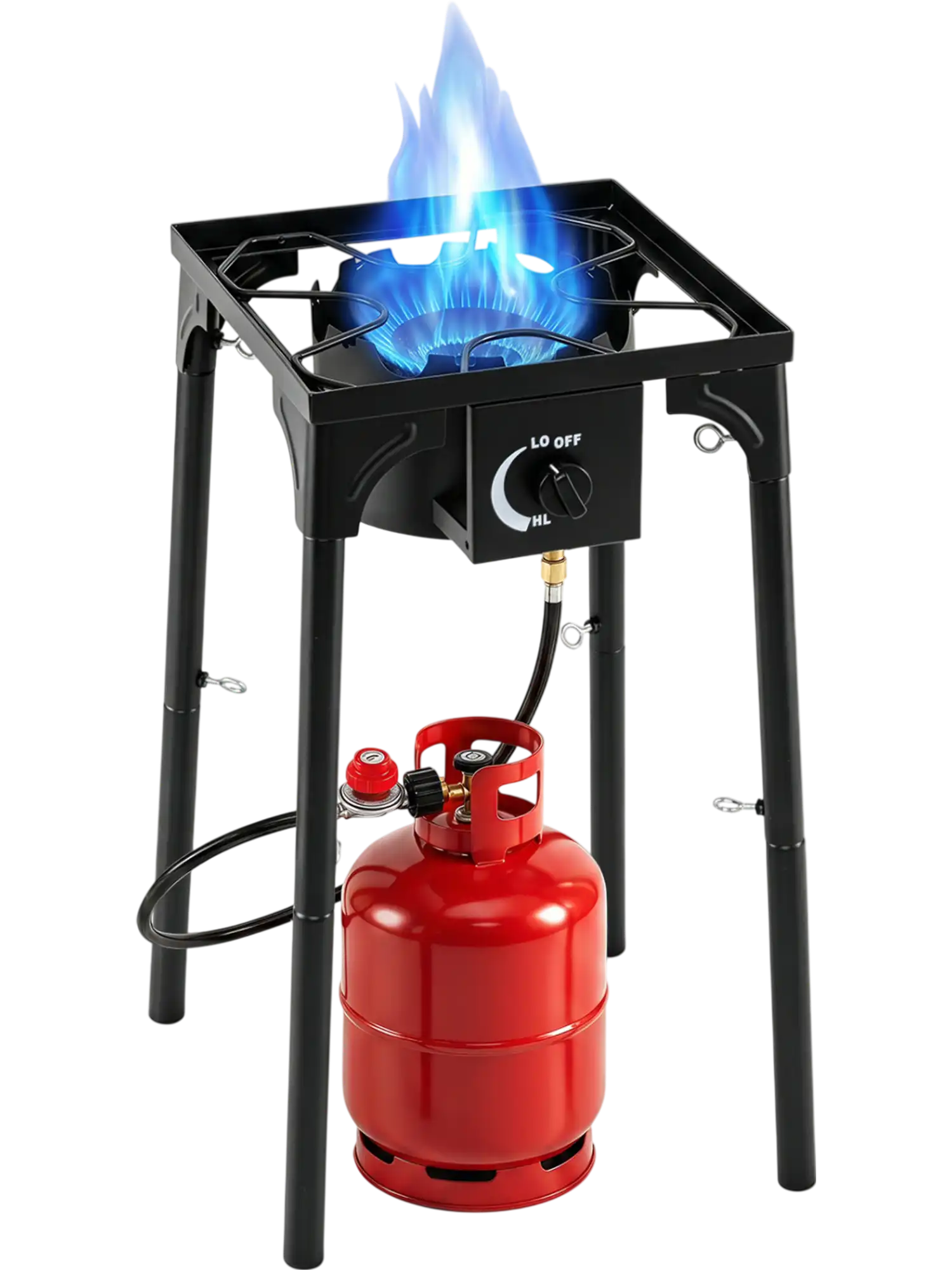 Costway 1 Burner Propane Stove 80000 BTU Camping BBQ Adjustable Regulator Hose 71787267 New