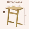C-shaped wood side table with a veneered top, measuring 20" x 18", supports up to 165 lbs for versatile use.