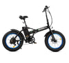 Ecotric E-Bike Cheetah 36V 12.5AH 500W 20 MPH 20" Fat Tire Folding Matte Black and Blue New