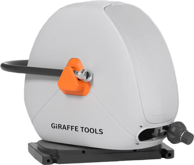 Giraffe Tools Ground-Mounted Retractable Irrigation Hose Reel 5/8 in 79ft Light Grey New