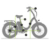 Nakto Folding OX Electric Fat Tire Bike 20" 500W 22 Mile Range 48V Li-ion Battery New
