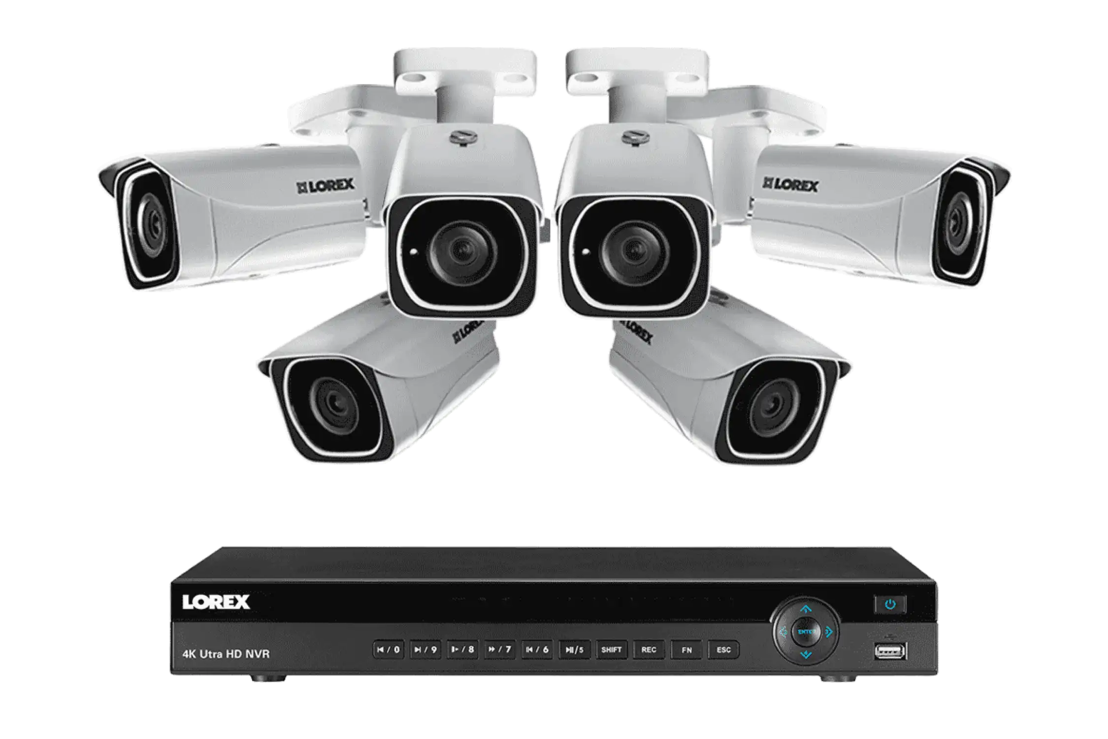 Lorex 4KHDIP86 6 Camera 8 Channel Indoor/Outdoor 4K Ultra HD IP Security Surveillance System New