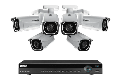 Lorex 4KHDIP86 6 Camera 8 Channel Indoor/Outdoor 4K Ultra HD IP Security Surveillance System New