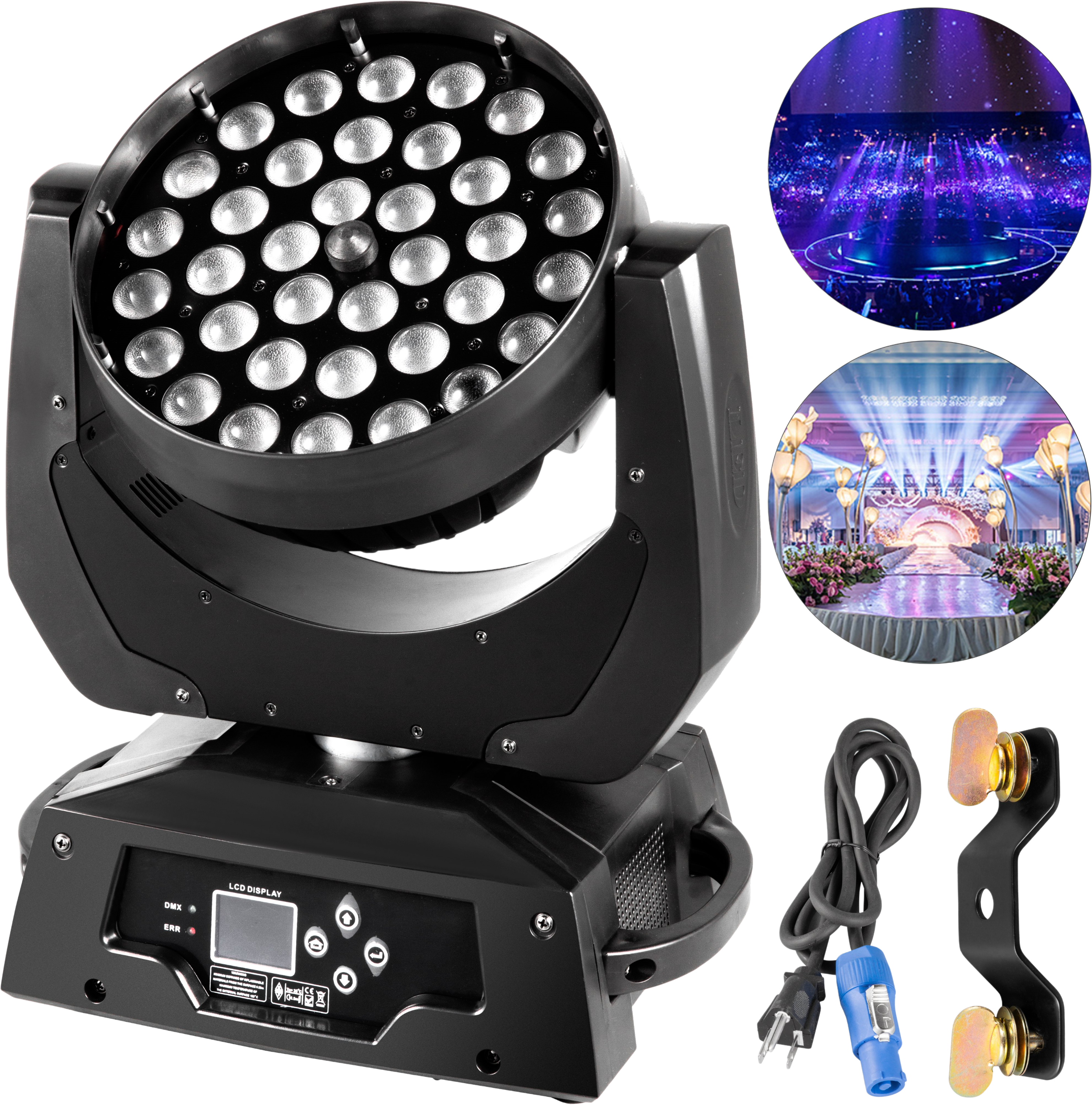 Vevor RGBW Stage Light 4-in-1 LED Zoom Moving Head 10W New