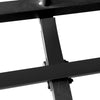 Close-up of the sturdy metal frame of the Full/Queen industrial bed, featuring a noise-free design for quiet sleep.