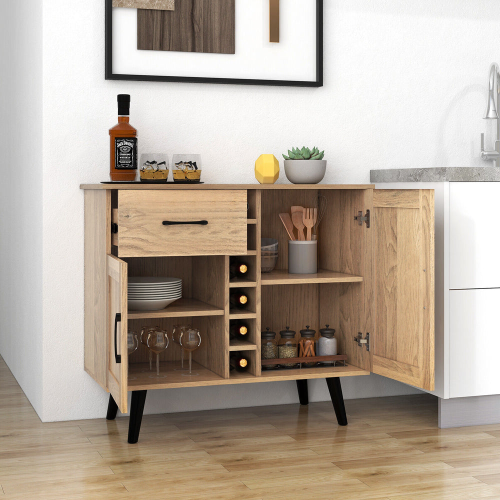 2-Door Buffet Sideboard with 6-Bottle Wine Rack Drawer - Gallery View 1 of 12
