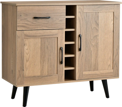 Costway Modern Wine Bar Buffet Cabinet w/ 6-Bottle Rack 37685129 New