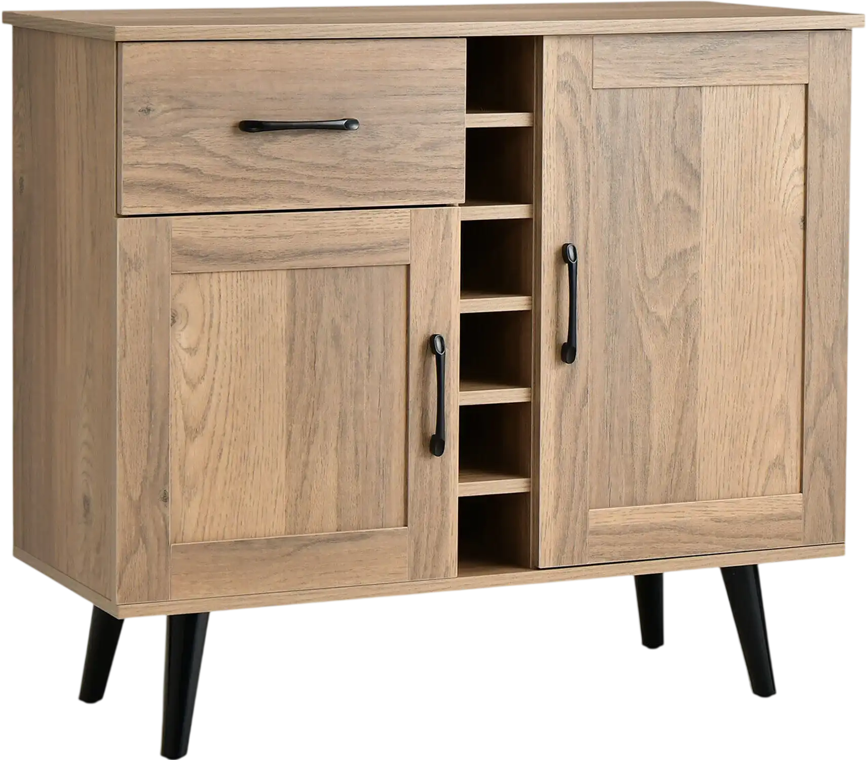 Costway Modern Wine Bar Buffet Cabinet 6-Bottle Rack 37685129 New