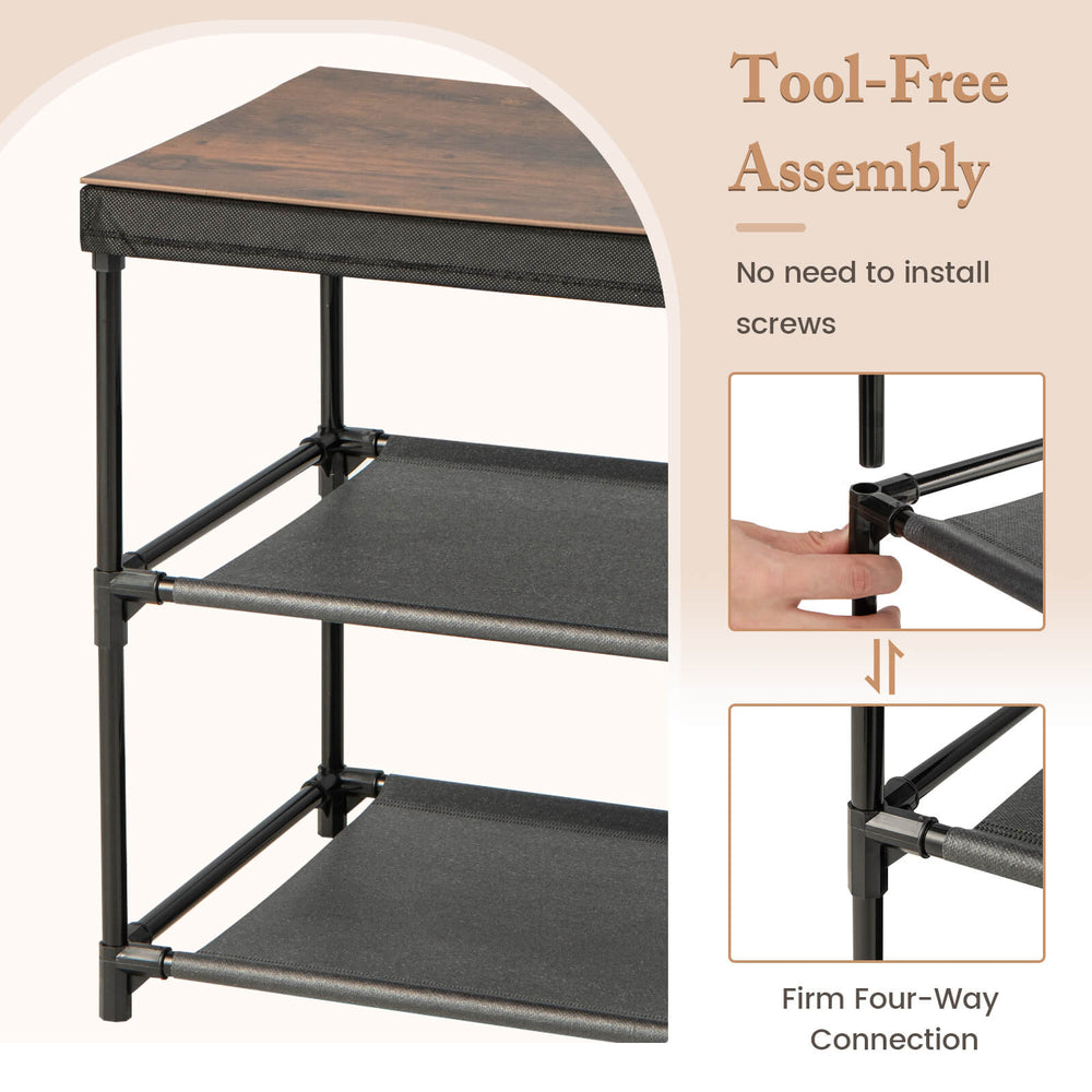Close-up of the 2-drawer nightstand showcasing tool-free assembly and removable fabric bins for versatile storage.