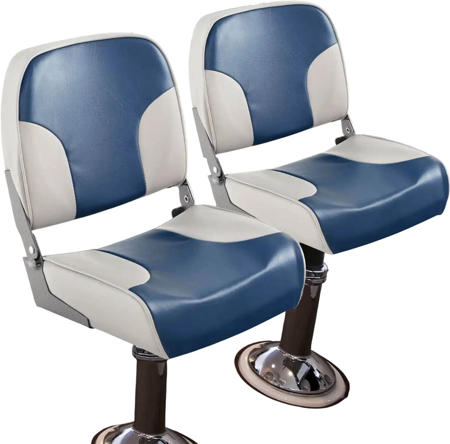 Costway 2-Piece Low Back Boat Seat Set Blue 87623594 New