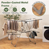 2-tier clothes drying rack with 33 drying rails, adjustable height, and powder-coated metal frame for versatile laundry.