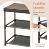 Close-up of the 2-drawer nightstand showcasing tool-free assembly and removable fabric bins for versatile storage.