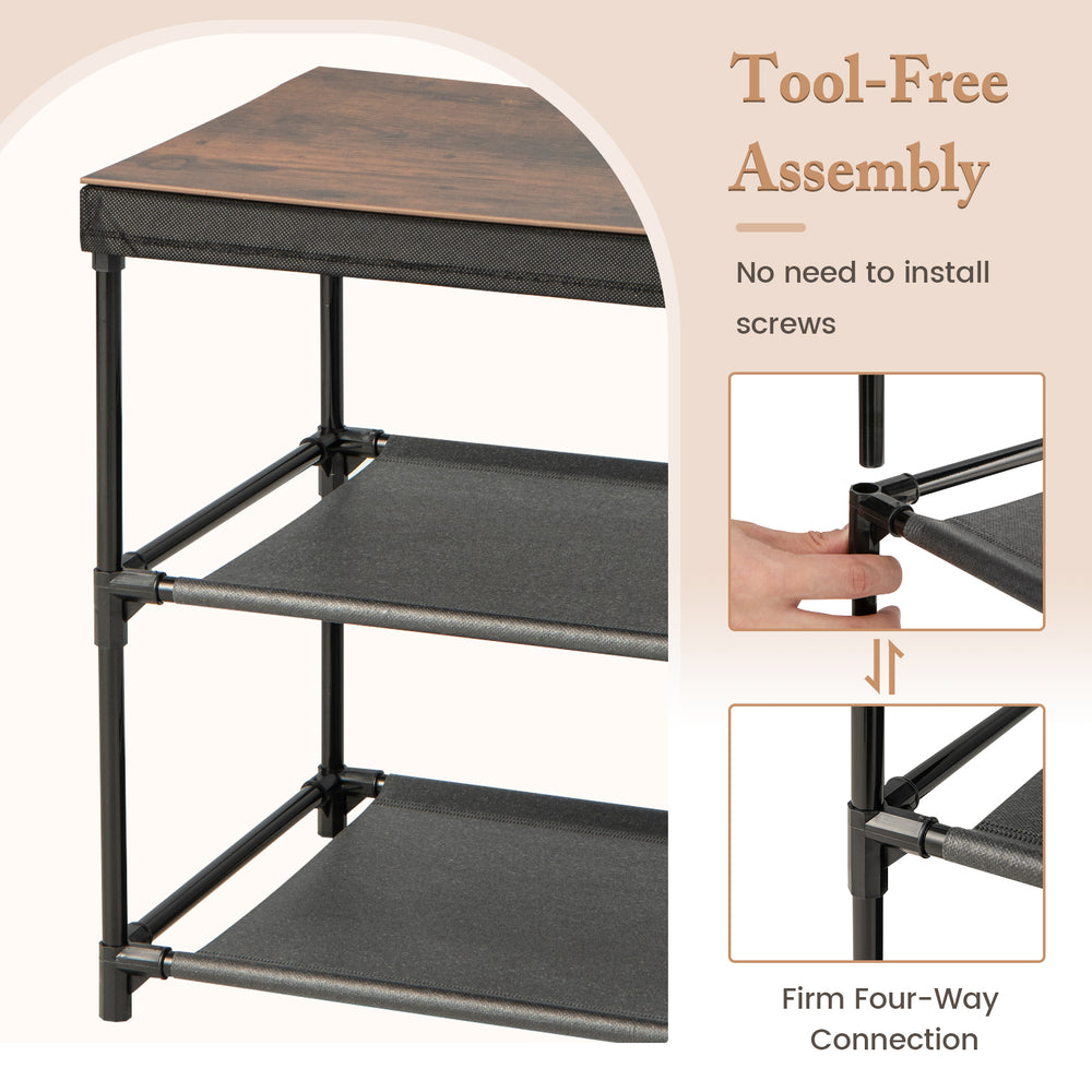 Close-up of the 2-drawer nightstand showcasing tool-free assembly and removable fabric bins for versatile storage.