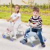 2-in-1 Kids Ride-on Push Car with LED Lighted Wheels-Navy - Gallery View 1 of 12