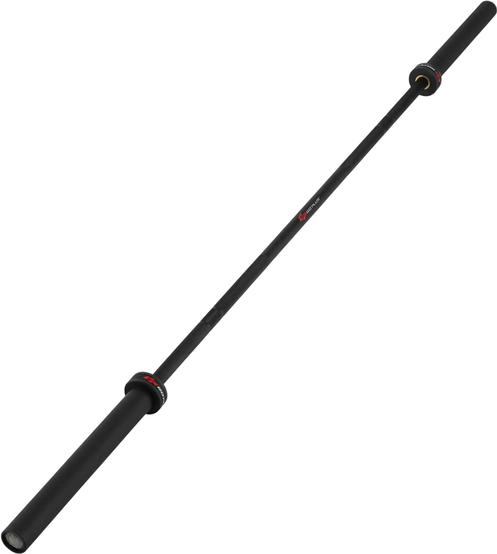 7FT Olympic barbell with premium knurling and 2000 lbs capacity, ideal for squats and home gym workouts.