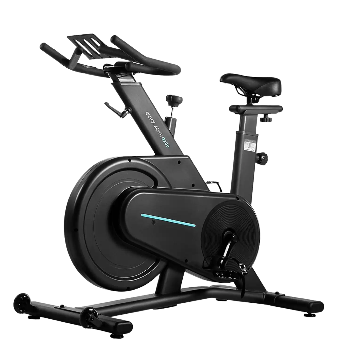 OVICX OS-EBIKE-Q200-B Stationary Exercise Bike With LCD Data Monitor and Bluetooth New
