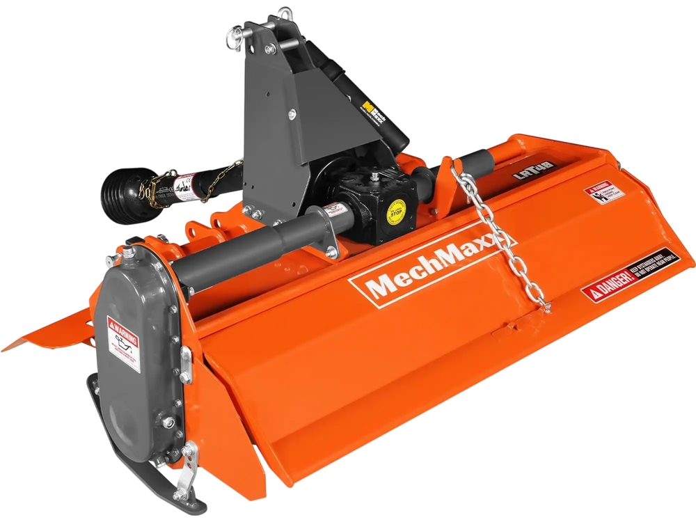 48 in Rotary Tiller,  3 Point Hitch Cat.1,  Chain Drive,  PTO Shaft Included with Shear Bolt,  18-35 HP,  LRT48