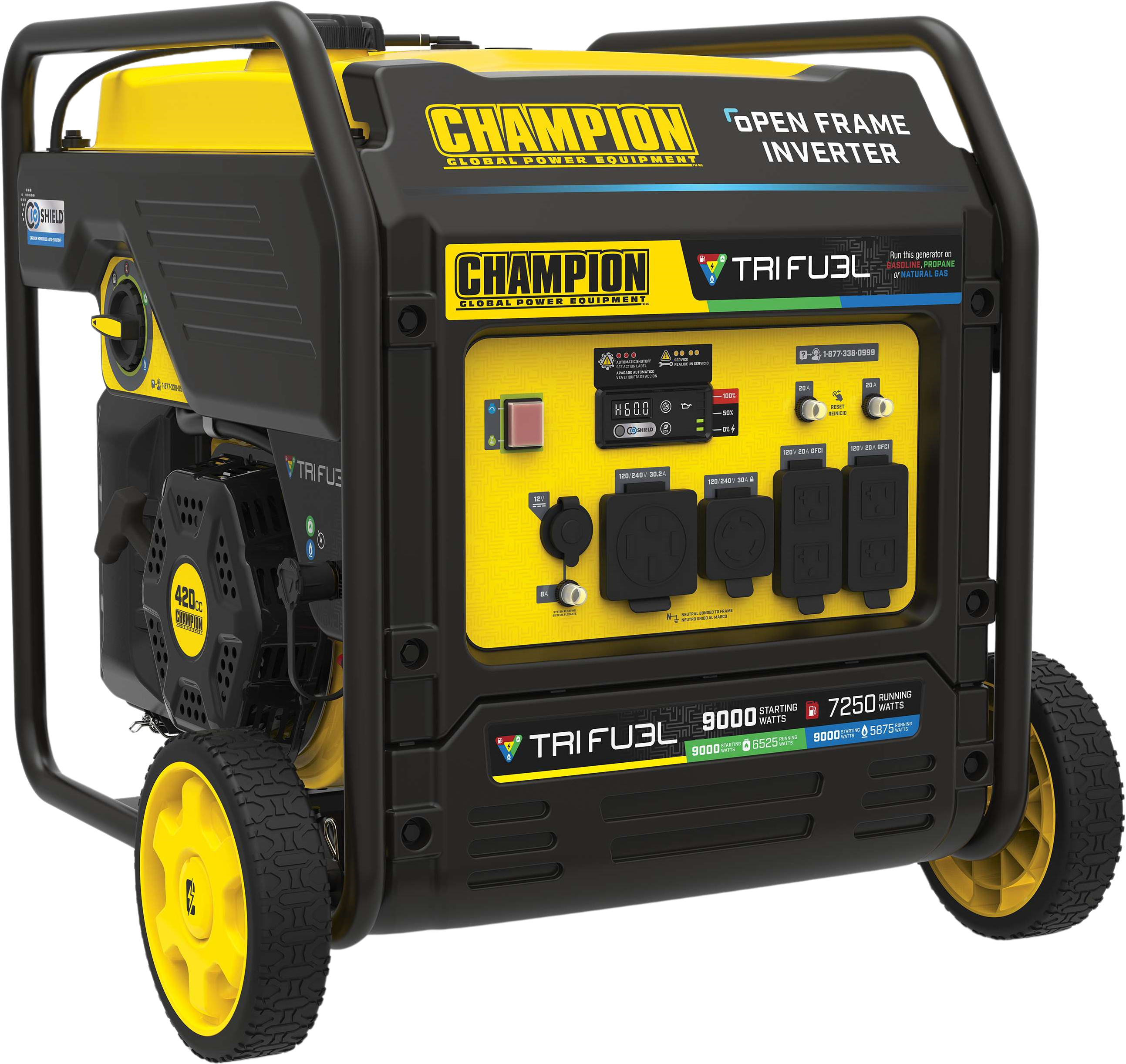 Champion 201176 7250W/9000W Generator Tri-Fuel Gas Champion 201176 7250W/9000W Generator Tri-Fuel Gas