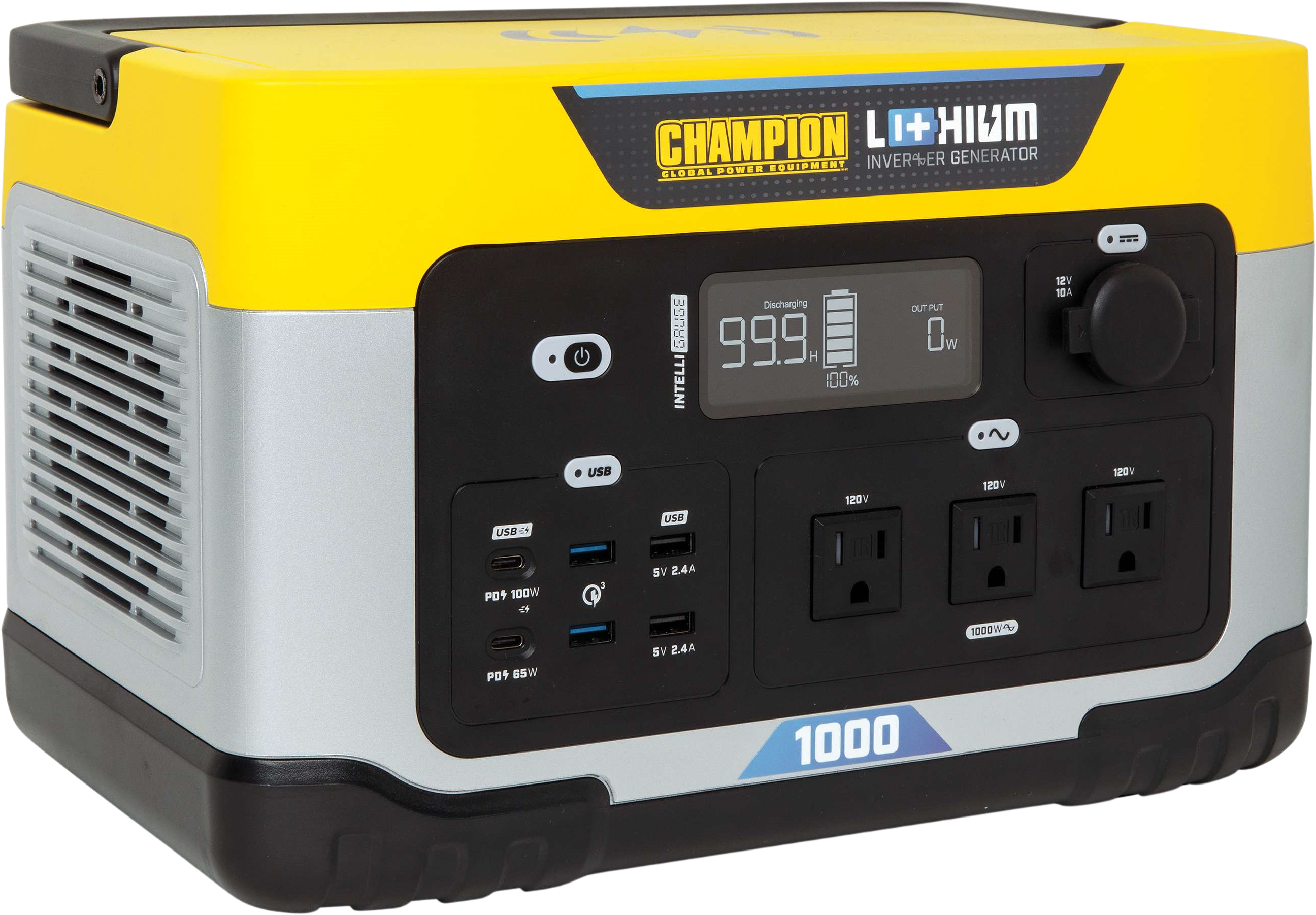 Champion 201260 1000W/2000W Solar Generator 998Wh Lithium-Ion Power Station New