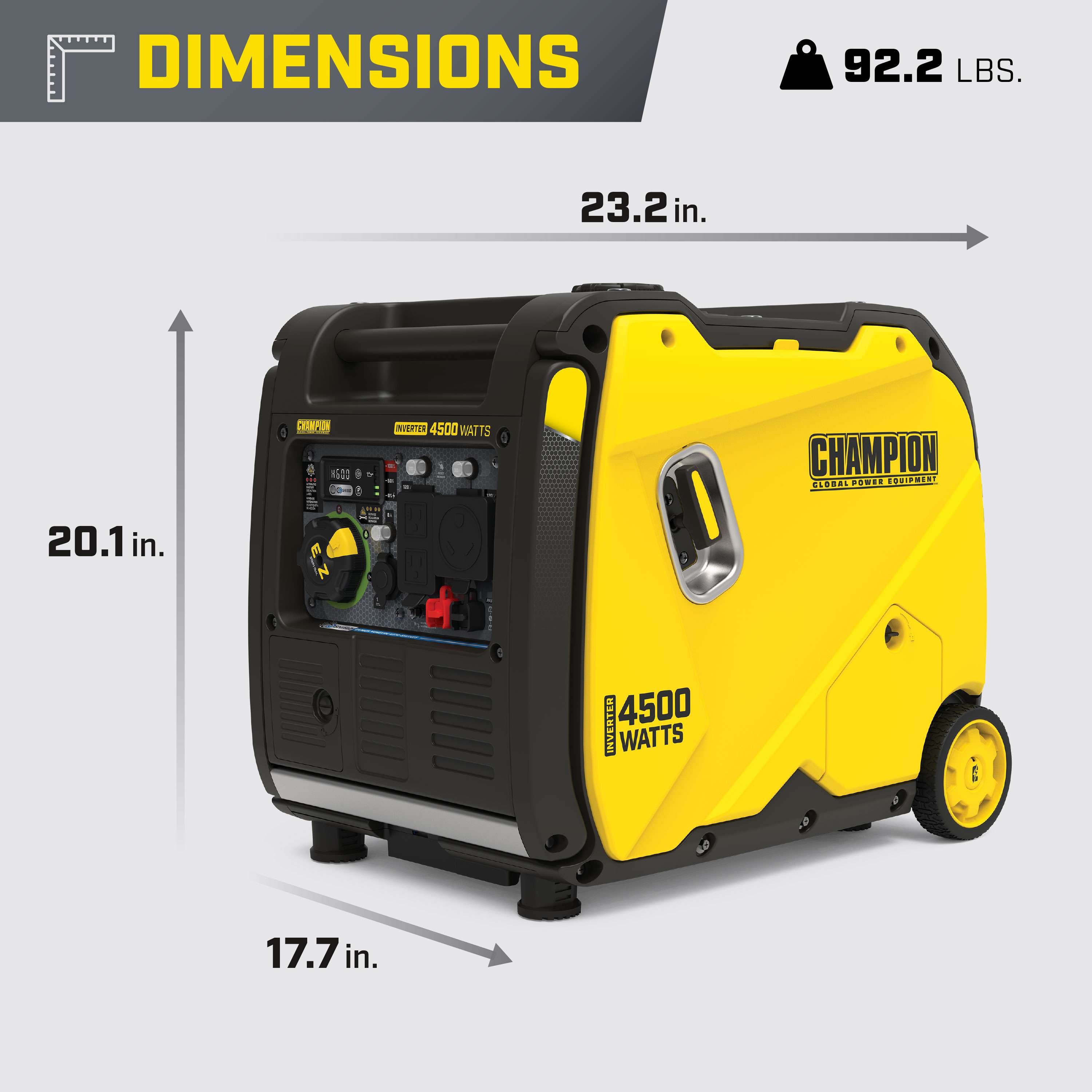 GRASS.S Champion 201318 3500W/4500W Generator Gas Inverter Low