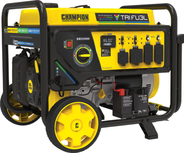 Champion 201438 10000W/12500W Generator Tri-Fuel Gas Propane Natural Gas CO Shield 50 Amp Electric Start New