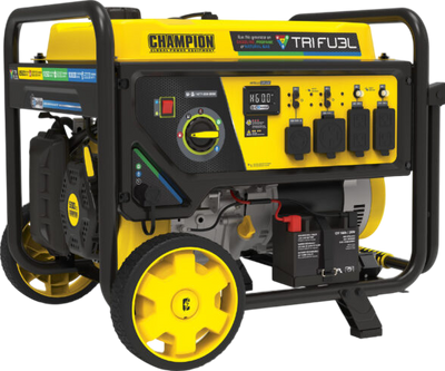 Champion 201438 10000W/12500W Generator Tri-Fuel Gas Propane Natural Gas CO Shield 50 Amp Electric Start New