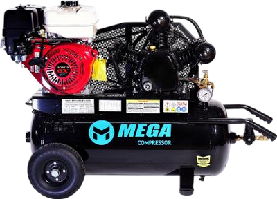 Mega Compressor MP-9022GE Air Compressor 22 Gallon 9 HP 150 PSI Gas Honda Engine Electric Start New
