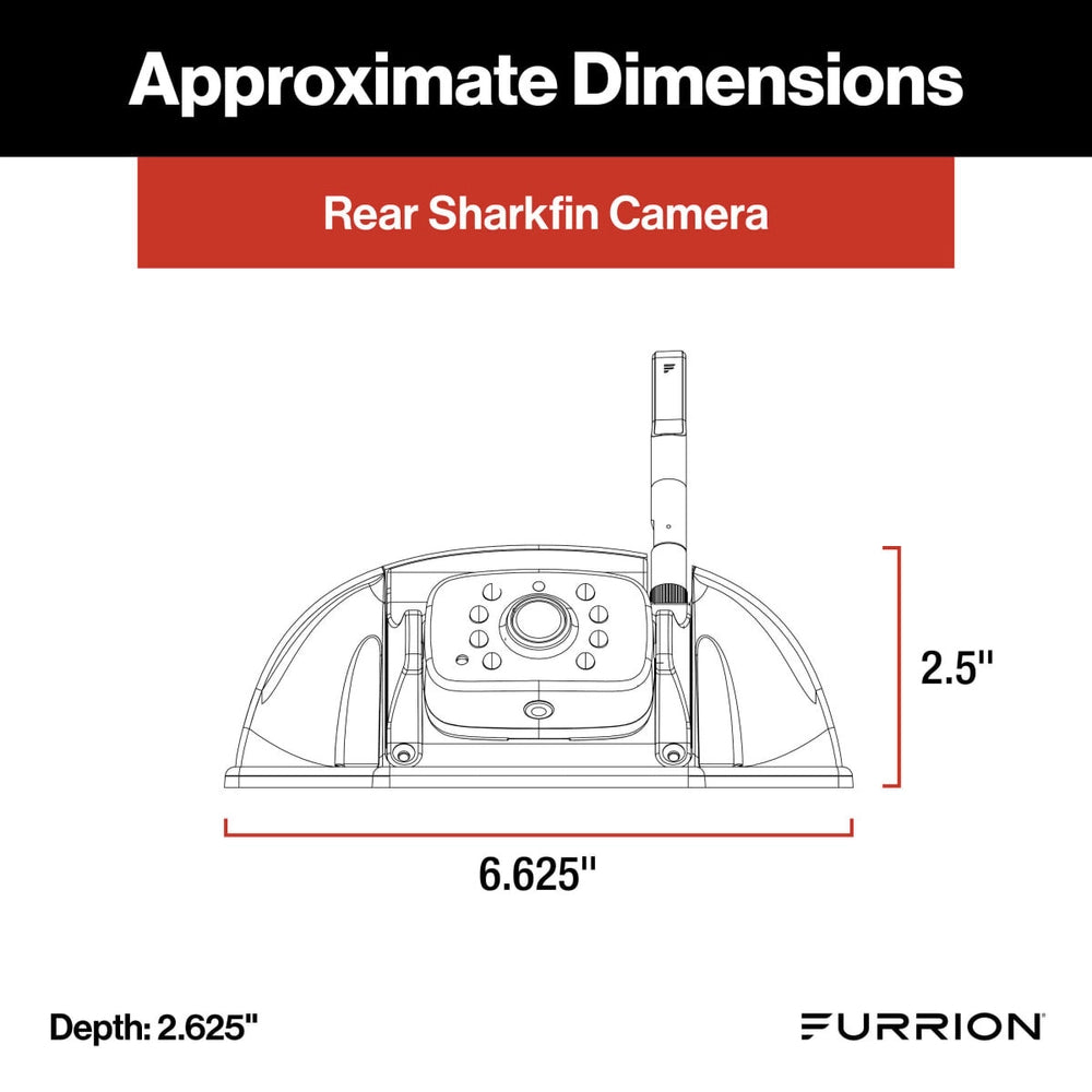 Furrion Vision S+ RV Observation System 7" Monitor Side Cameras with Sharkfin Camera New