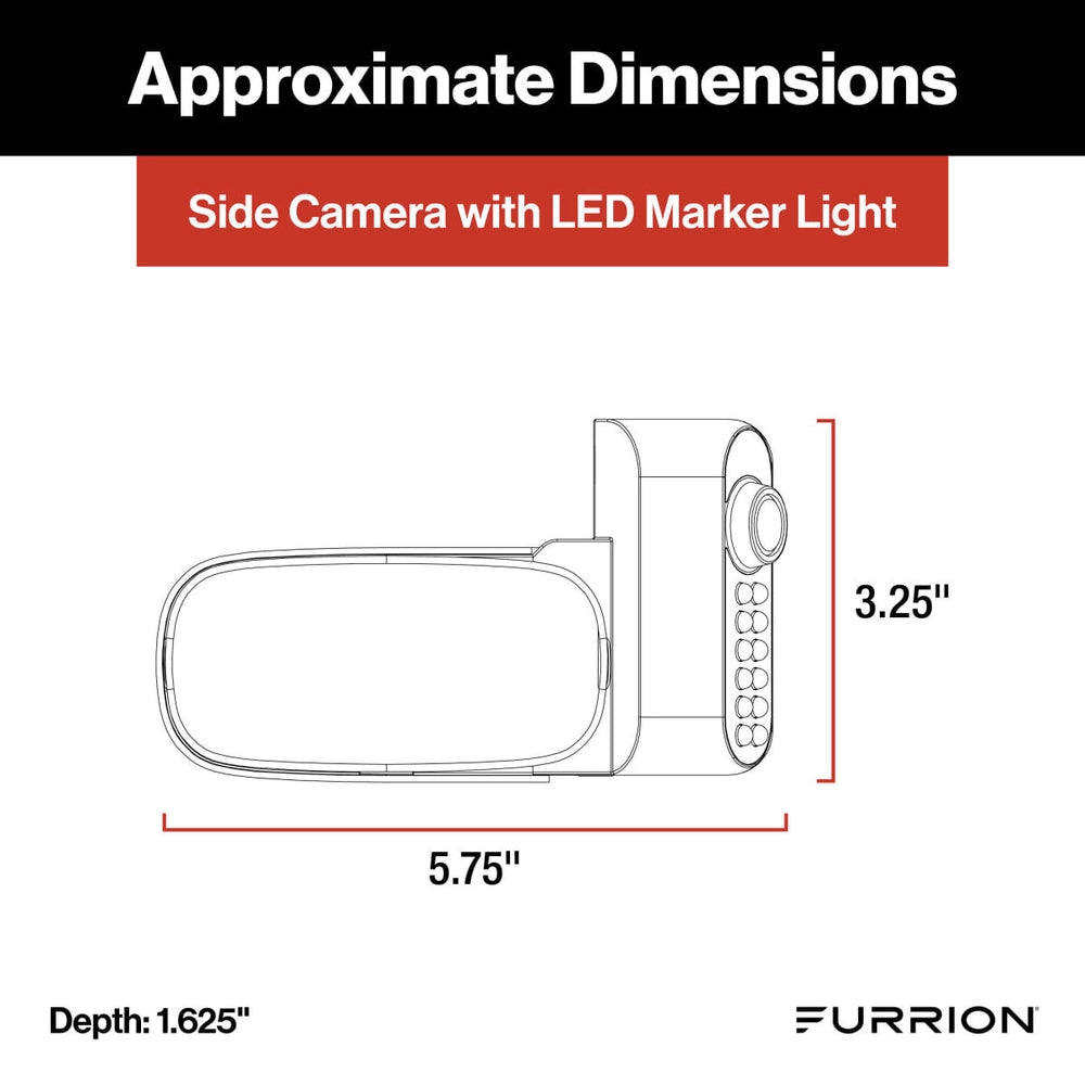 Furrion Vision S+ RV Observation System 7" Monitor Side Cameras with Sharkfin Camera New