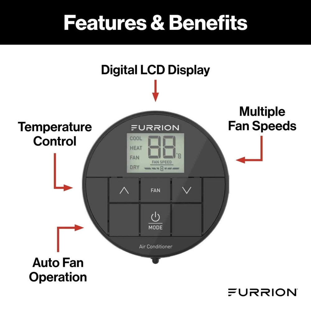Furrion Chill RV Wall Thermostat Standard Single-Zone Backlit LED New
