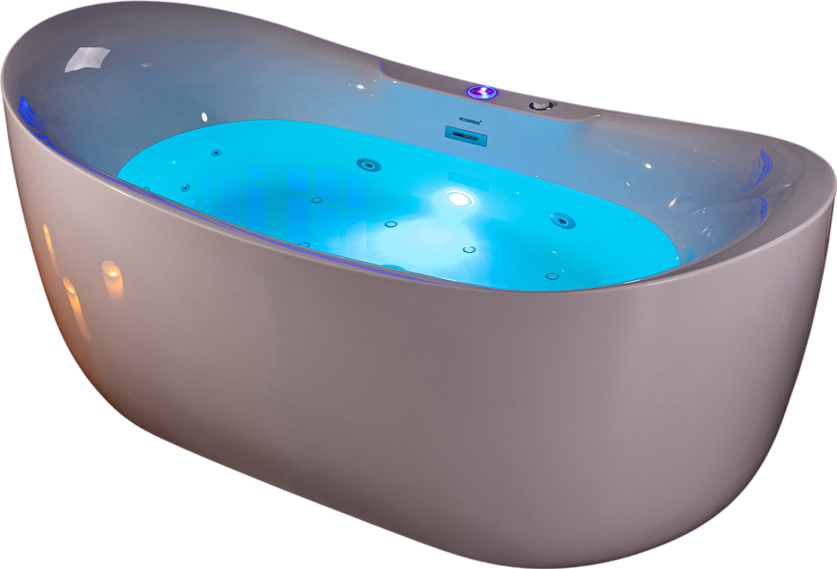WOODBRIDGE Soaking Combination Tub 72 x 35 in. Whirlpool Air Massage Heated with LED Control Panel New