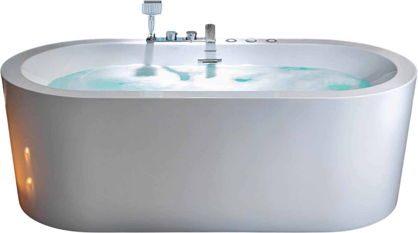 WOODBRIDGE Soaking Combination Tub 66.5 x 32 in. Whirlpool Air Massage Heated with Faucet New