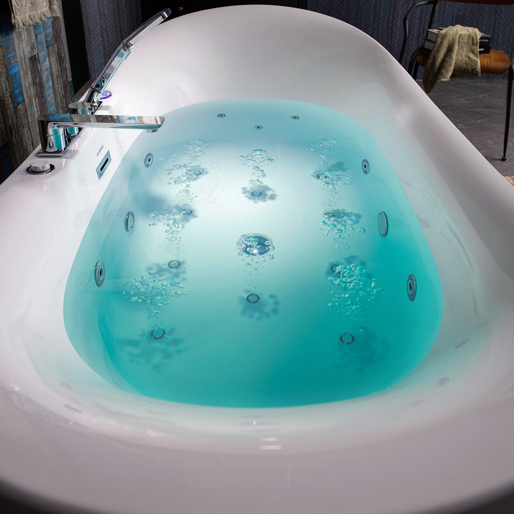 WOODBRIDGE Soaking Combination Tub 72 x 35 in. Whirlpool and Air Massage Heated Chrome Faucet New