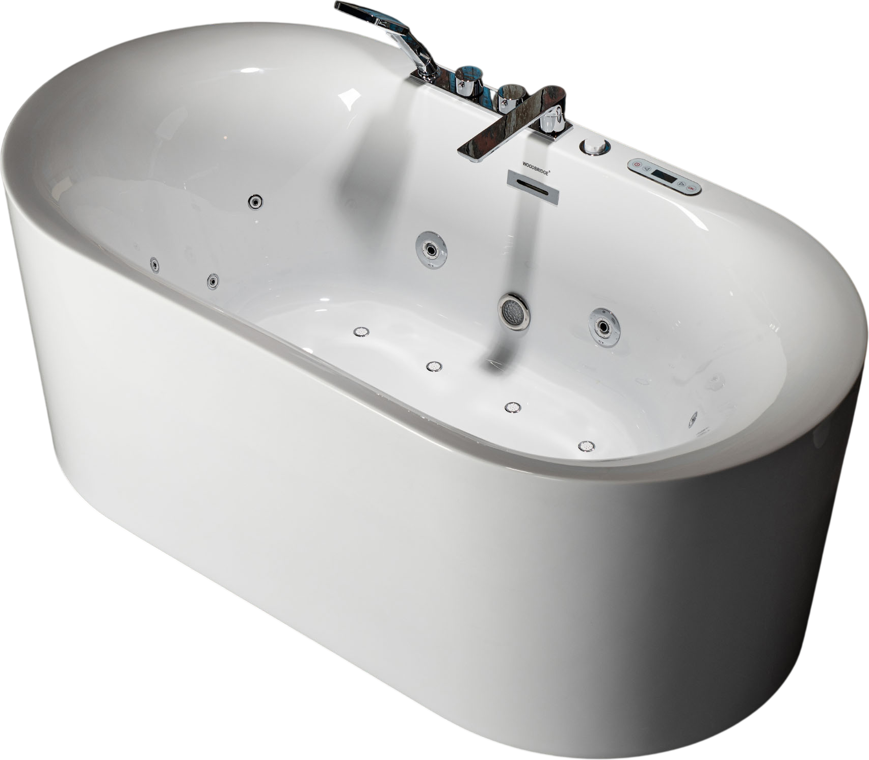 WOODBRIDGE Combination Tub 59 x 31.5 in. Whirlpool and Air Massage Inline Heater with Faucet New